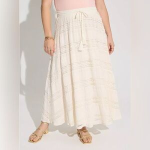 Torrid Cream Lace Maxi Skirt